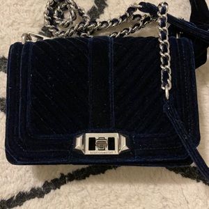 Rebecca minkoff blue velvet crossbody